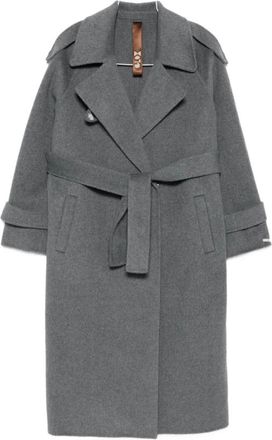 Glox Grijze Jas Jj 209 - Dames - Trenchcoats - Grijs - S - Jassen