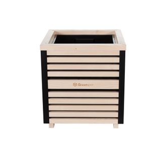 OEM Excelente Maceta De Madera Con Listones 40x40x45cm, Impregnaci&oacute;n Incolora - Elegante Maceta Para Terrazas Y Balcones Para &Aacute;rboles, Arbustos Y Flores -