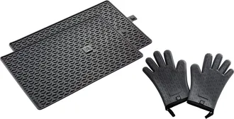 Zwilling BBQ+ 3-pc Silicone Grill Mat & Gloves Set