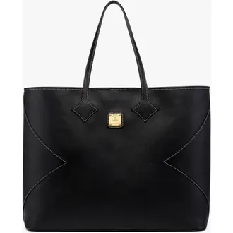 MCM X-Large Dia Shopper in Calfskin in Black at Nordstrom