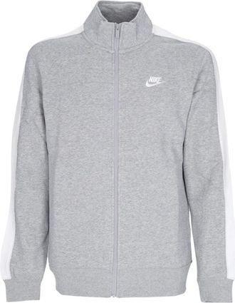 Nike Hoge Hals Sportswear Club Track Jacket - Heren - Sportshirts - Grijs - 2XL - Katoen - Fitness