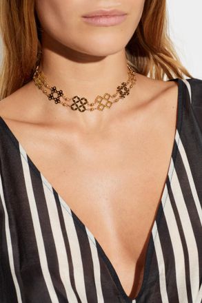 Tory Burch Choker With Pendants, Womens, Gold