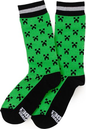 Cufflinks Inc. Minecraft Creeper Adult & Kids Crew Socks Set in Green at Nordstrom