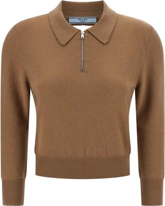 Prada Mujer, Camisetas, Marr&oacute;n, Talla: M