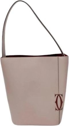 Cartier Pre-owned Shoulder Bag - Dames - Vintage Tas - Beige - ONE Size - Leer - Vintage
