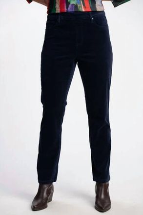 Tribal Womens Pull-On 5-Pocket Corduroy Pant In Sapphire