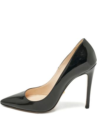 Prada 105mm patent leather pumps - Black