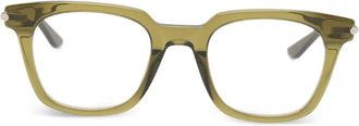 Alexander McQueen Eyewear Bril met wayfarer montuur - Groen