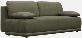 Sweeek Sofá cama en pana fina con baúl de almacenamiento, 3 plazas