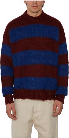 Amish Ronde hals gekweek - Heren - Ronde hals truien - Rood - L - Truien & Vesten
