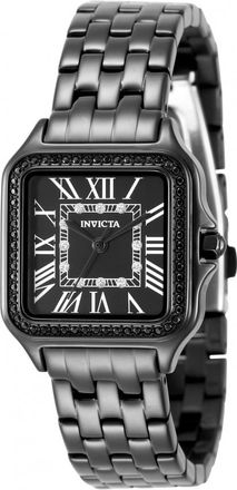 Invicta Angel Quartz Crystal Black Dial Ladies Watch 50581