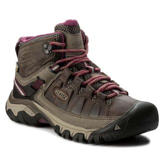 Keen Targhee III Mid Leather Textile Womens Ankle Boots - Weiss Boysenberry - Size:UK 7.5