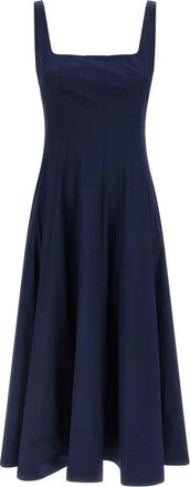 Staud Midi Dresses, female, Blue, S, Wells Midi Dress