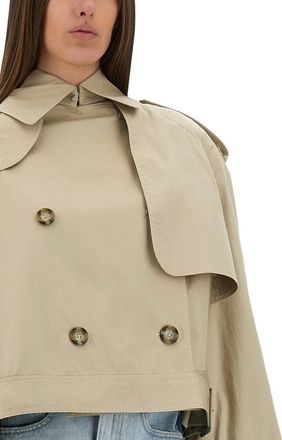 Stella McCartney Belted Short Trench Coat - Beige