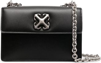 Off-white Jitney 2.0 logo-plaque shoulder bag - women - Calf Leather - One Size - Black