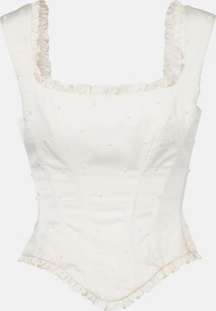 Clio Peppiatt Corsetto Camelia con decorazioni