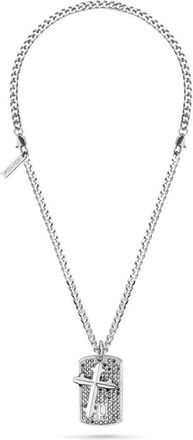 Police Heren Ketting Kruis Staal - Dames - Kettingen - Grijs - ONE Size - Accessoires