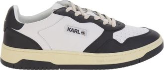 Karl Lagerfeld Multicolor Leren Lage Vetersneakers - Heren - Sneakers - Wit - 43 EU - Leer - Schoenen