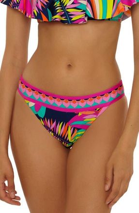 Trina Turk Paralia Reversible Hipster Bikini Bottoms in Black Multi at Nordstrom, Size 10