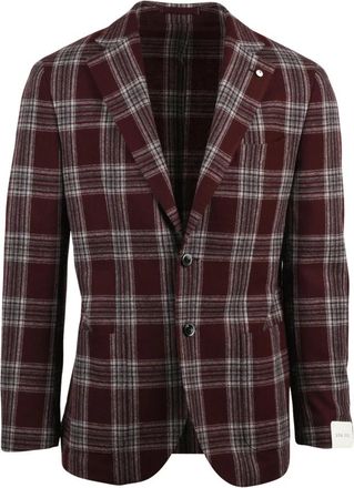 L.B.M. 1911 Giacca Stondata - Heren - Blazers - Rood - M - Wol - Jassen
