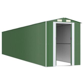 Berkfield Home Garden Shed Green 192x1021x223 cm Galvanised Steel | Size: 192 x 1021 x 223 cm