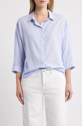 Beach Lunch Lounge Wells Stripe Shirt in Line Rain at Nordstrom, Size Large