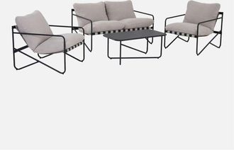 Sweeek Conjunto De Jard&iacute;n De Acero, 4 Plazas