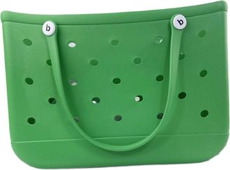 Generic EVA Beach Bag Lightweight Durable with Ventilation Holes for Sand Drainage Large Capacity for Poolside Use and Outdoor Activities (Green, 14.17 &times; 5.12