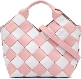 Loewe Pre-owned Loewe Mini Woven Calfskin Gingham Basket Bag Ladies 0XFTRH1UITIAOE1G