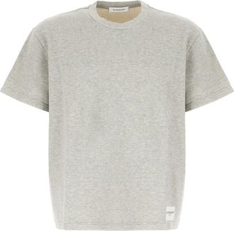 Givenchy Tops, Heren, Grijs, L, Katoen, Crest T-shirt