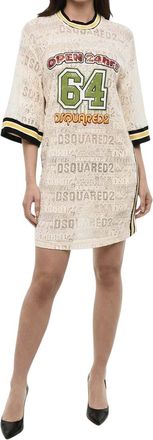 Dsquared2 Multicolor Graphic Crew Neck Dress