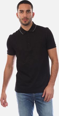 HUGO BOSS Mens Paule 4 Slim Fit Polo Shirt with Tonal Logo - Black - Size: 44