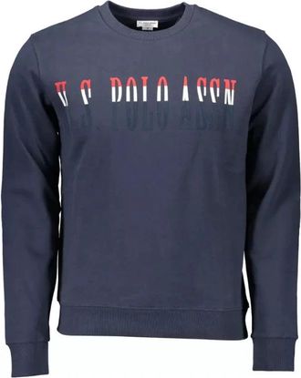 U.S.Polo Association Blauw Katoenen Sweatshirt voor Mannen - Heren - Sweatshirts - Blauw - 3XL - Katoen - Hoodies & sweatvesten