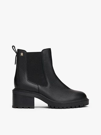 Tommy Hilfiger Leather Cleat Chelsea Boots
