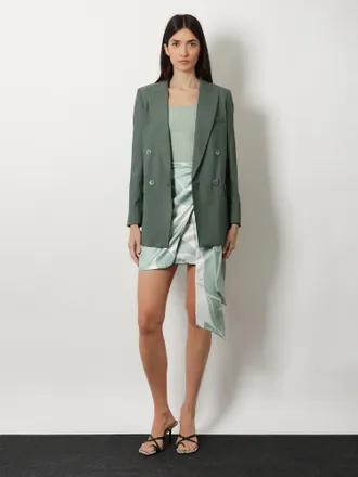 Max Mara Womens Silk Pareo Skirt Green