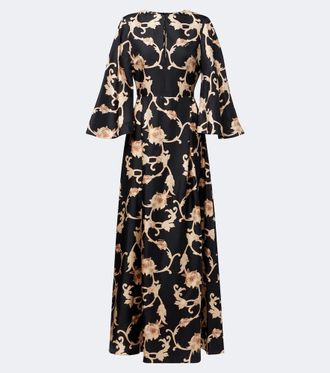 La DoubleJ Belle printed silk twill kaftan