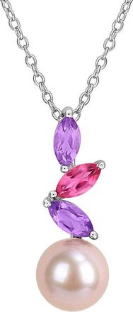 Rina Limor Silver 0.70 Ct. Tw. Gemstone & 8-8.5Mm Pearl Pendant