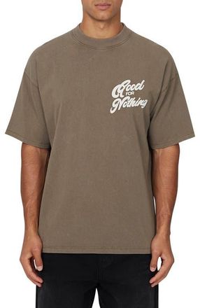 Good For Nothing Funk Oversized T-shirt in Brown at Nordstrom, Size Medium Uk