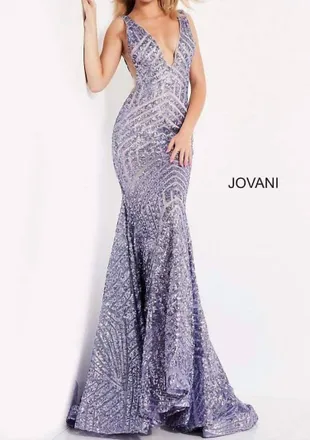 Jovani Sequin Mermaid Prom Dress In Purple