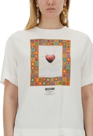 Moschino Heart Design T-Shirt - White