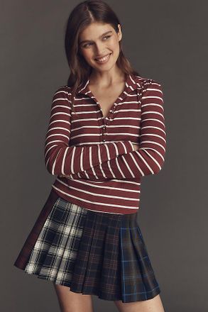 Pilcro Slim Buttondown Long-Sleeve Top