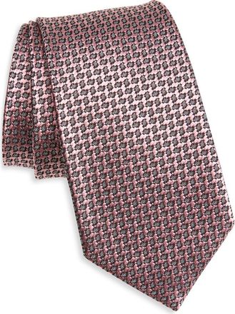 Ermenegildo Zegna Geometric Silk Jacquard Tie in Pink at Nordstrom