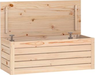 vidaXL Caja De Almacenaje Madera Maciza De Pino 89x36,5x33 Cm Vidaxl