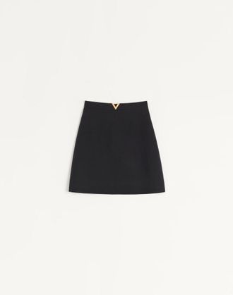 Valentino Gonna Corta In Crepe Couture Donna NERO 36