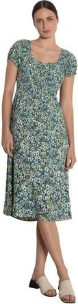 Apricot Milkmaid Midi Dress in Aqua at Nordstrom, Size Xx-Large