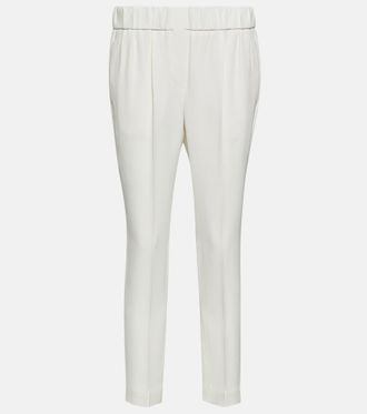Brunello Cucinelli Pantaloni in crêpe di misto seta