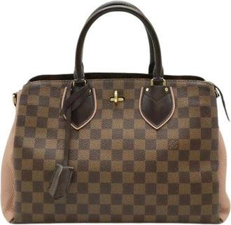 Louis Vuitton Pre-owned Damier Normandy Handtas - Dames - Vintage Handtas - Bruin - ONE Size - Leer - Vintage