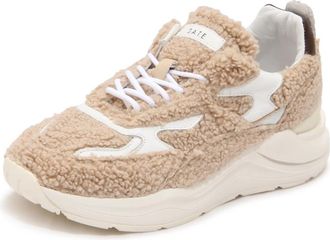 D.A.T.E. Fuga Teddy Sneakers - Dames - Sneakers - Beige - 40 EU - Leer - Schoenen