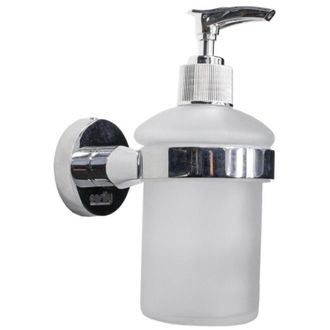Trade Shop Trade Shop - Dosificador De Jab&oacute;n L&iacute;quido Mural De Acero Y Cristal Fijaci&oacute;n Por Tornillo