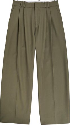 STUDIO NICHOLSON Relaxed Straight-leg Canvas Trousers - Khaki - XS